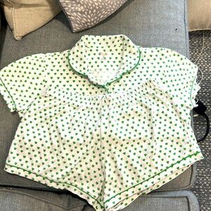 ROLLER RABBIT PJS - green and white with little hearts. These are adorable!